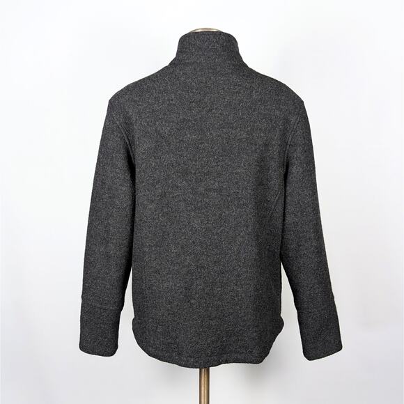 Woolrich Jacket Womens Small 100% Wool Full Zip Dark Gray Onyx Heather Gorpcore - Picture 10 of 14